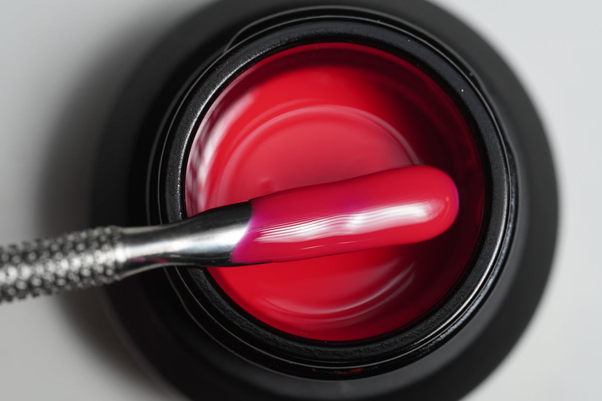 Fast Gel "130 "Cerise" Gel Point Builder Gel, Fast 5 Sec Cure UV/LED Hard Gel for Nail Extension, liquid, Strong Self-Leveling, No Lifting, No Cracks.